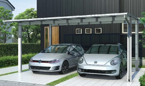 エクステリア工事キロの2台用カーポート画像
